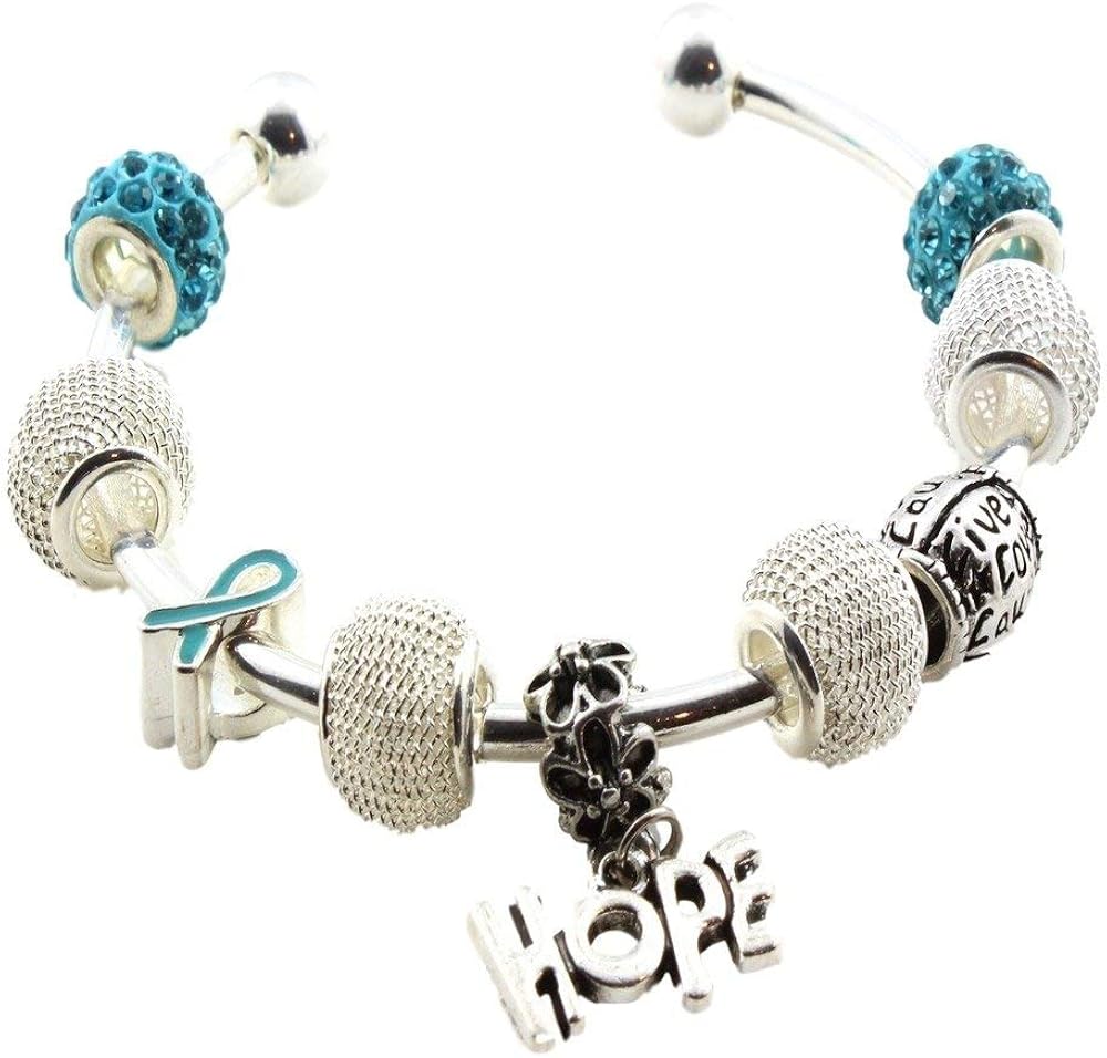 Ovarian Cancer Awareness Hope Bracelet Jewelry