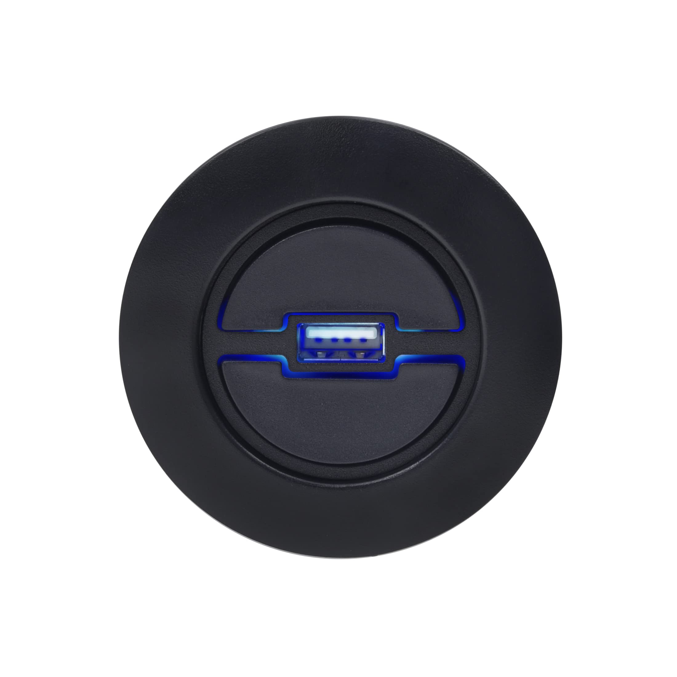 Photo 1 of Okin Recliner Replacement Parts, 2 Button Round Hand Control Handset 5 pin Plug with USB, Blue LED Light Lift Chair Control Replacement for Power Recliner Chair, Electric Recliner, Sofa Reclinable