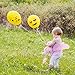MESHA Latex Balloons 74PCS Emoji Smiley Face Balloons 10 Inch Yellow Party Balloons