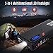 TENKER 1200A Peak Portable Car Jump Starter (for 6.5L gas/5.2L diesel engines), Battery Booster, QC 3.0 Phone Charger with Built-in LED Emergency Flashlight