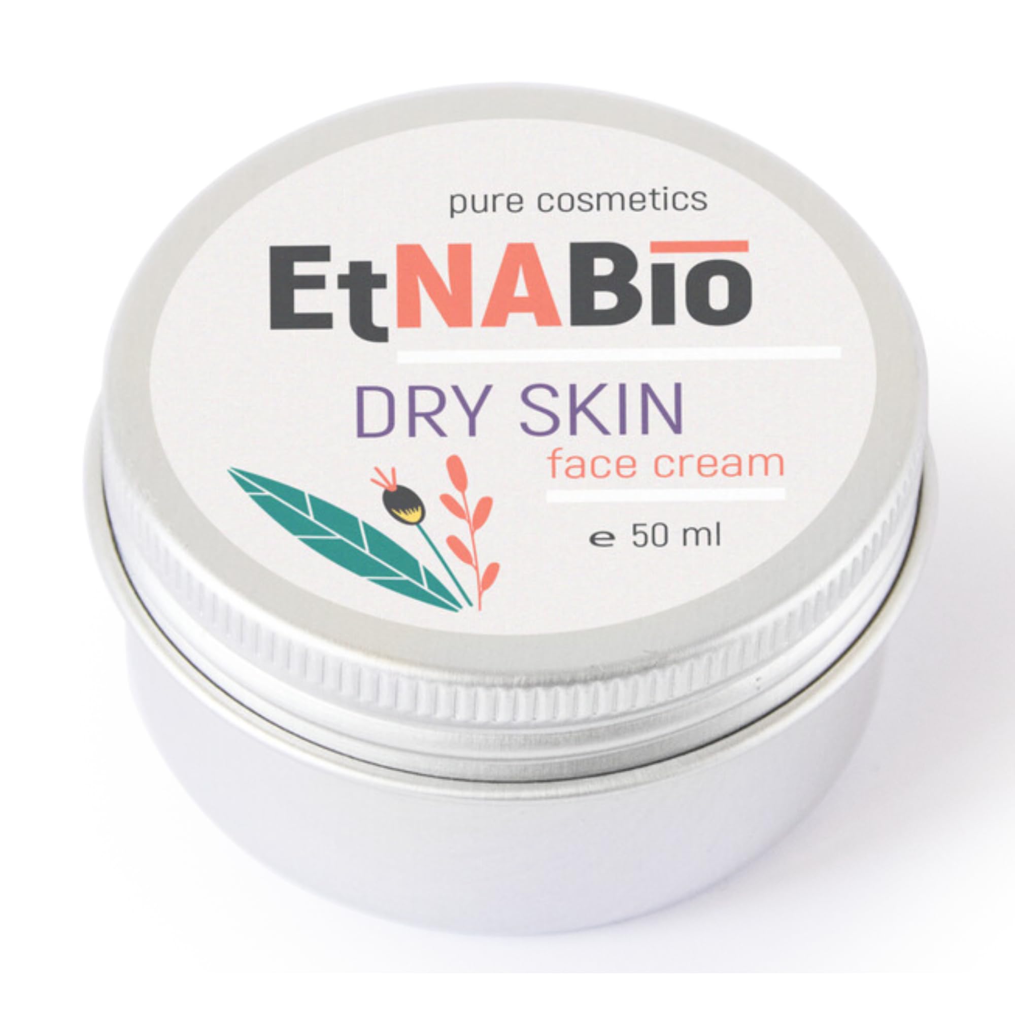 ELEK EtnaBIO Face Cream & Neck Cream with Mango Oil 50 ml - Dry Skin Face Care - Anti-Wrinkle Cream - Moisturising Cream - Day Cream - Night Cream - Vegan Natural Cosmetics Shea Butter Vitamin E