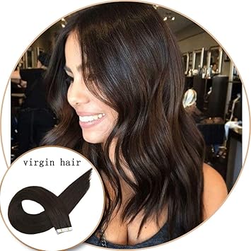 Amazon Com Runature Tape Hair Extension 2 Darkest Brown