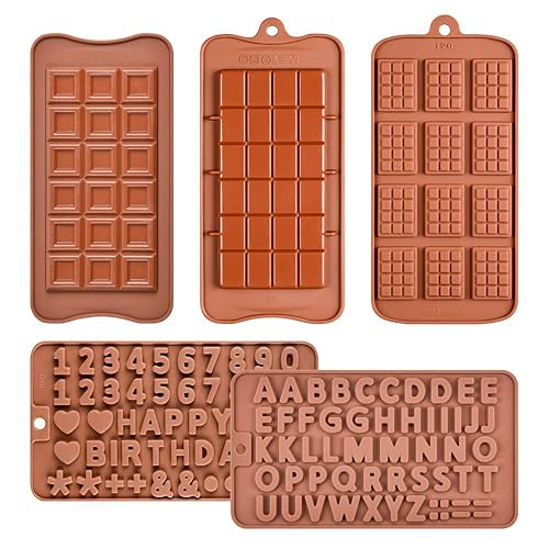 Chocolate Molds Letter and Number Silicone Candy Molds Break