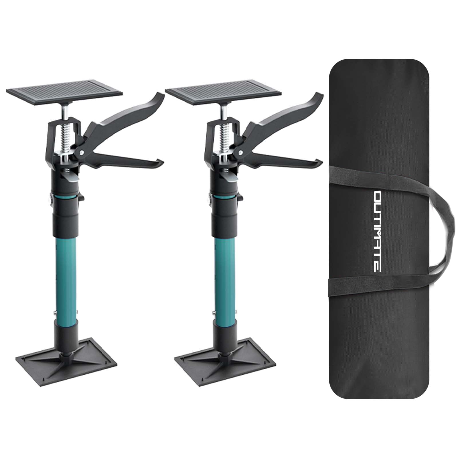 Photo 1 of OUTIMATE Adjustable Support Pole, Cabinet Jacks for Installing Cabinets, Telescoping Support Poles Range from 13.8'' to 24'' Third Hand Tool for Installation, 132 LB Capacity, 2 Packs