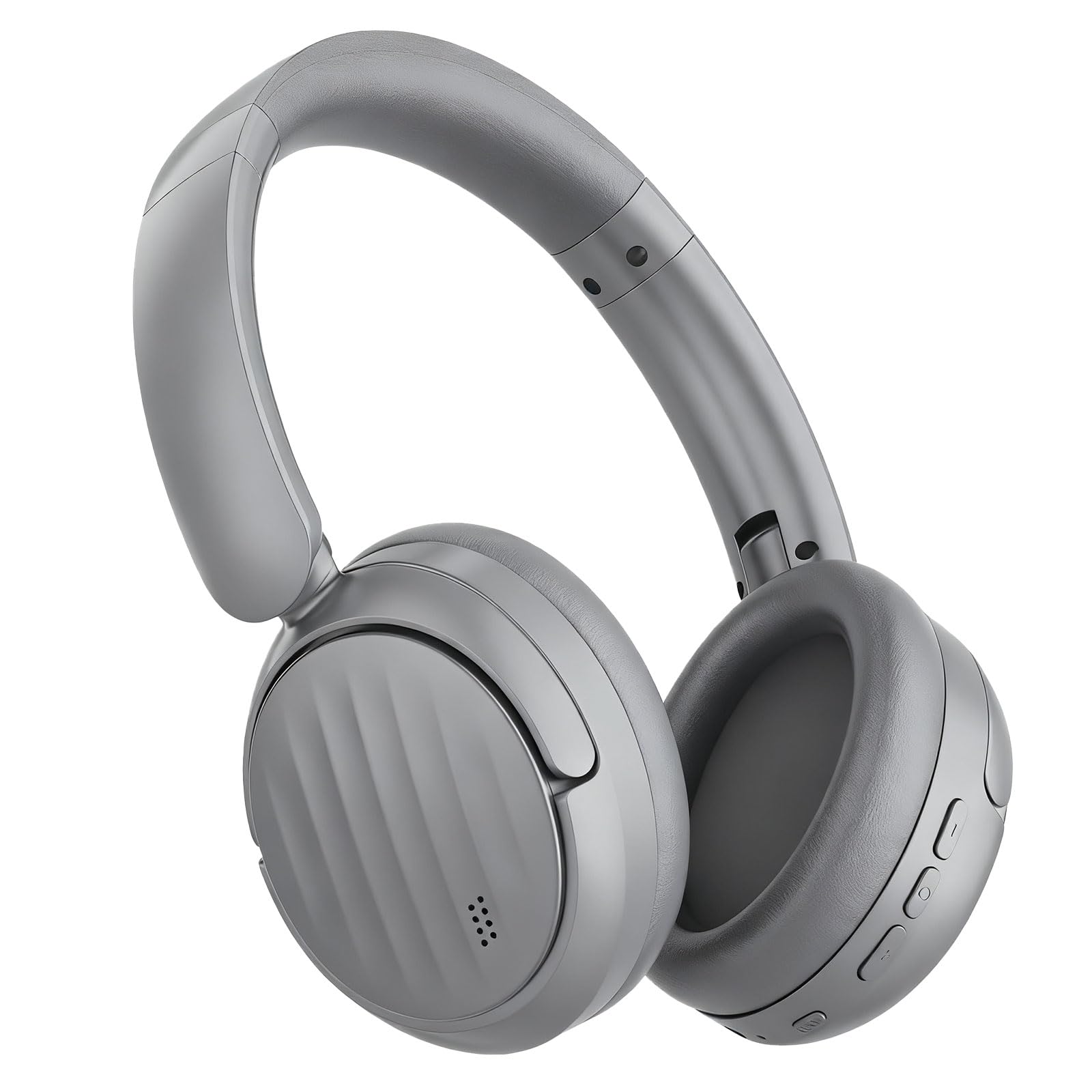 Photo 1 of MMWOWARTS Bluetooth Headphones, Wireless Over Ear Bluetooth Headsets with 35H Playtime, HiFi Stereo Foldable Headphones with Foam Ear Cups for Sports, Office, Travel Gray