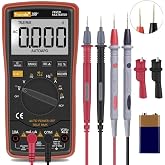 Auto Ranging Digital Multimeter TRMS 6000 | Comes with Battery Alligator Clips Test Leads AC/DC Voltage/Account,Voltage Alert, Amp/Ohm/Volt Multi Tester/Diode