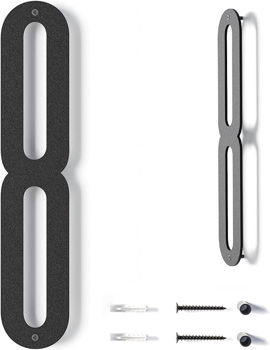 Address Signs - 12 Inch Modern Floating House Numbers | Large Metal House Numbers for Outdoors | Black Coated Rust-Proof Home Address Numbers