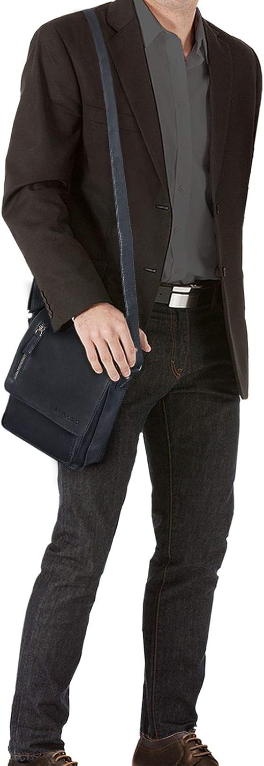 STILORD "Finn" Small Shoulder Bag for Men Vintage Cross Body Bag Suitable for 8.4 inch Tablets Satchel Genuine Leather Colour:Black - Image 3