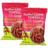 Trader Joe's Rolled Corn Tortilla Chips, Chili &amp; Lime Flavored, 2 Pack