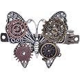 Collier Steampunk Dentelle Pour Femmes - Longueur ~34 Cm, Orné D'engrenages, Perles Et Chaînes, Pour Cosplay, Fêtes, Halloween