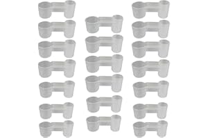 kathson 20 Pcs Bird Drinker Feeder Plastic Soda Pop Water Bottle Cup Ideal for Chicken Pigeons Birds Feeder Trough Animal Feeding Accessories
