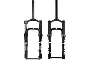 B Bolany 20 * 4.0 inch Fat Tire Bike Air Suspension Fork - 120mm Travel, 135mm Spacing Hub, 9mm QR, Crown Lockout,Ultralight Mountain Bike Front Fork, Ideal for Snow Beach XC Mountain Bikes