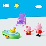 Peppa Pig Evie’s Park Playset - 7.5 cm Figures - Stroller & Pond Accessories view 4