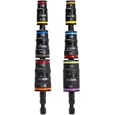 Klein Tools 32933KIT SAE and Metric Impact-Rated Socket Set, 6 Flip Sockets with 12 Hex Driver Sizes, 1/4-Inch Bit Holder, Two 5-Inch Shafts