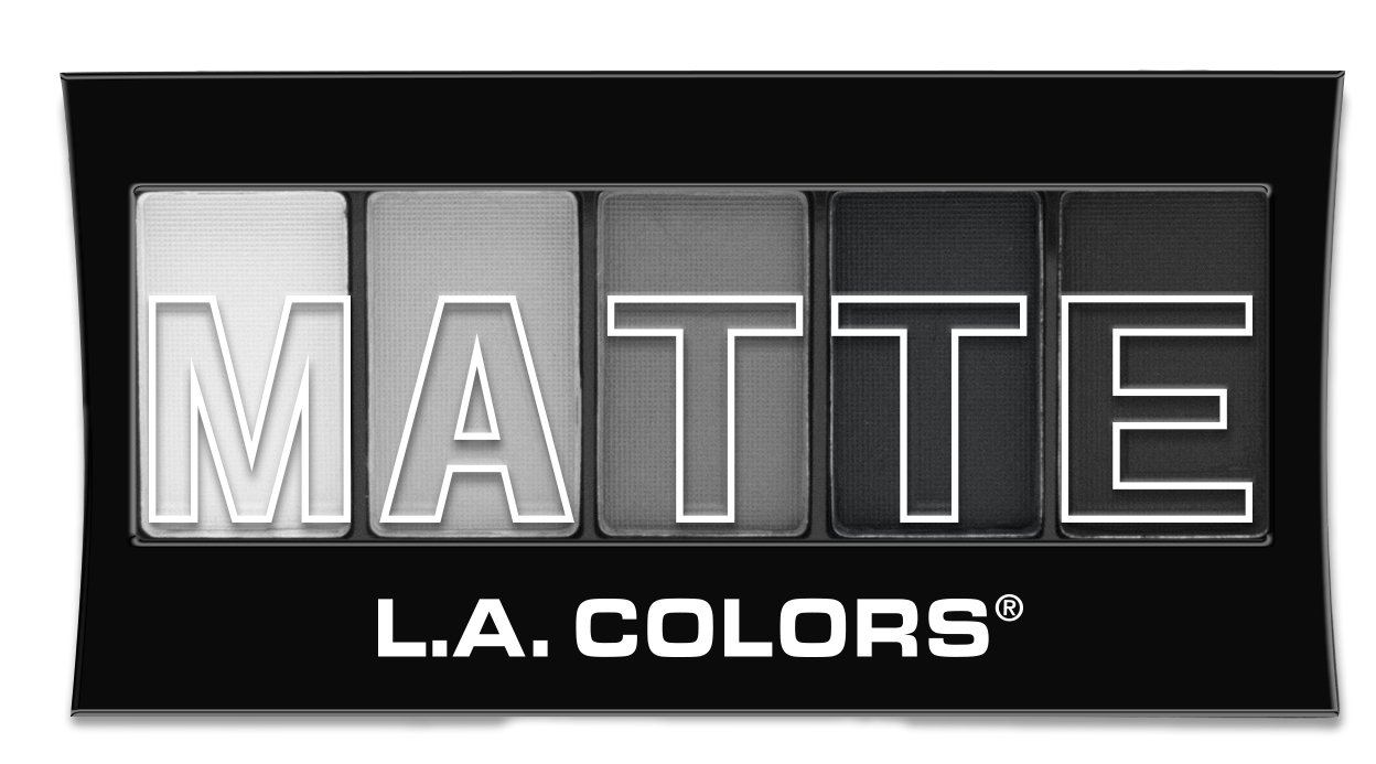 L.A. Colors 5 Color Matte Eyeshadow, Black Lace, 0.08 Ounce