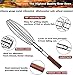 ROMANTICIST Non Stick Extra Large Fish Grill Basket for Grilling Any Fish Up to 16-4pc Heavy Duty Stainless Steel Grill Accessories Set - Grilling Basket Spatula Fork Tongs - Grill Gift for Men