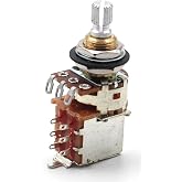 Bourns 250k Push Pull Potentiometer - Short Split Shaft, Audio Taper, DPDT, Low Friction Guitar Pot