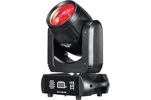 DJXFLI 150W LED Moving Head Lights Beam Spot Wash GOBO 18 Face Roto Prism Super Bright Dj Disco Light Stage Light(150W Beam Moving Head Light)
