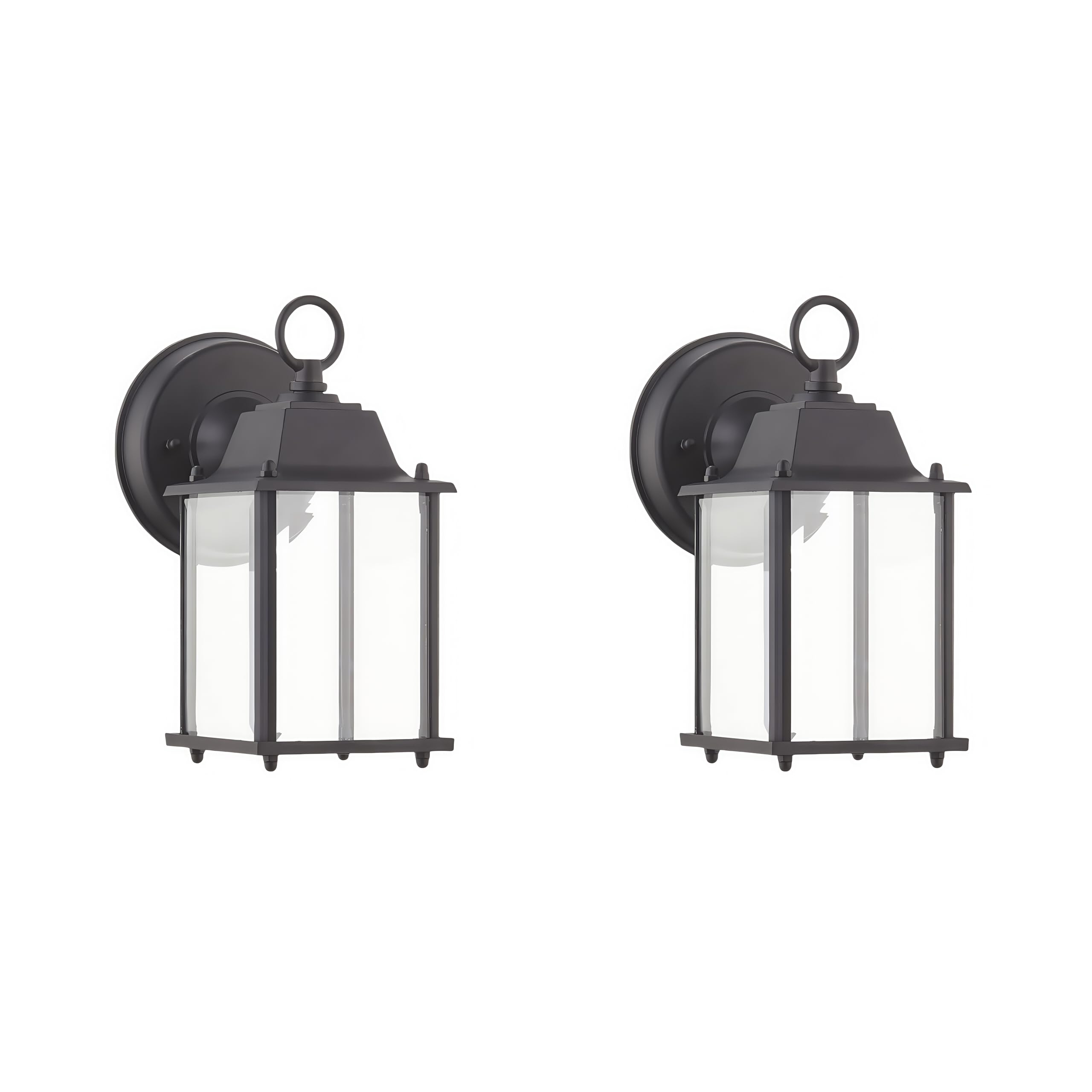 Photo 1 of WISBEAM Outdoor LED Wall Lantern, 2 Packs Outdoor Porch Light Fixture, Aluminum Housing Plus Glass, Wet Location Rated, ETL Qualified, 3000K