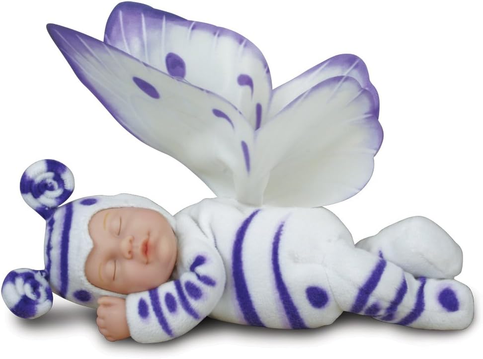 Anne Geddes Bean Filled Collection 9" Baby Butterflies White Lilac