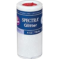 Spectra Arts & Crafts Glitter, Clear, 4 oz, 1 Jar