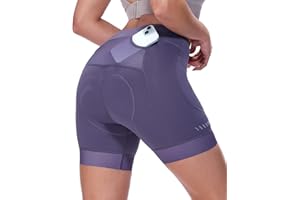 Sportneer Bike Shorts 4D Gel Padded Cycling Shorts with 3 Pockets Wide Waistband for Spinning Biking Cycling