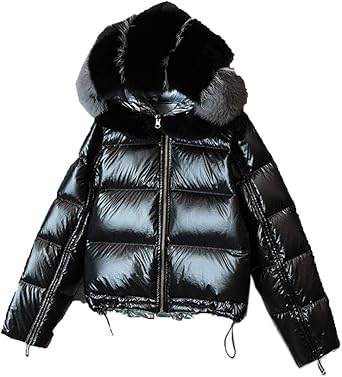 short shiny puffer jacket