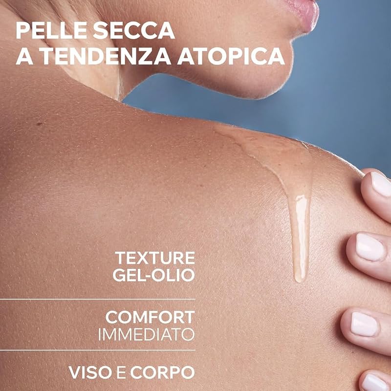 XÉMOSE C8+detergente corpo per pelle secca, a tendenza atopica I Lenisce per comfort a lunga durata. Texture gel-olio nutriente con schiuma leggera I Viso e corpo I Non profumato e senza sapone — foto 3 di 8