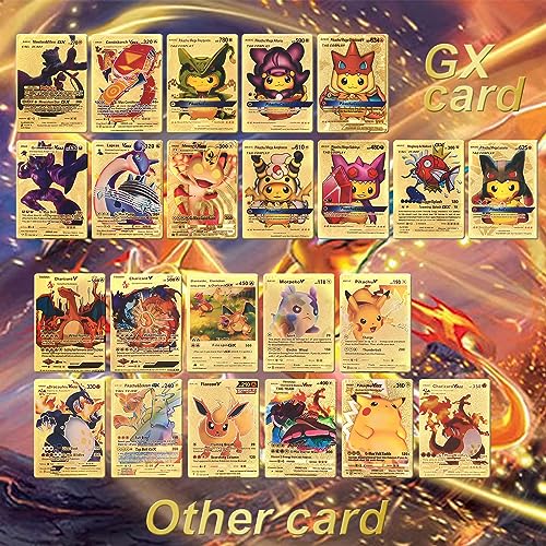 Ultra Rare 55 PCS Gold Cards Packs Vmax DX GX Rare Golden Cards TCG Deck  Box Gold Foil Card for Fans/Kids/Collectors Gifts (No Duplicates) in Kenya  | Whizz