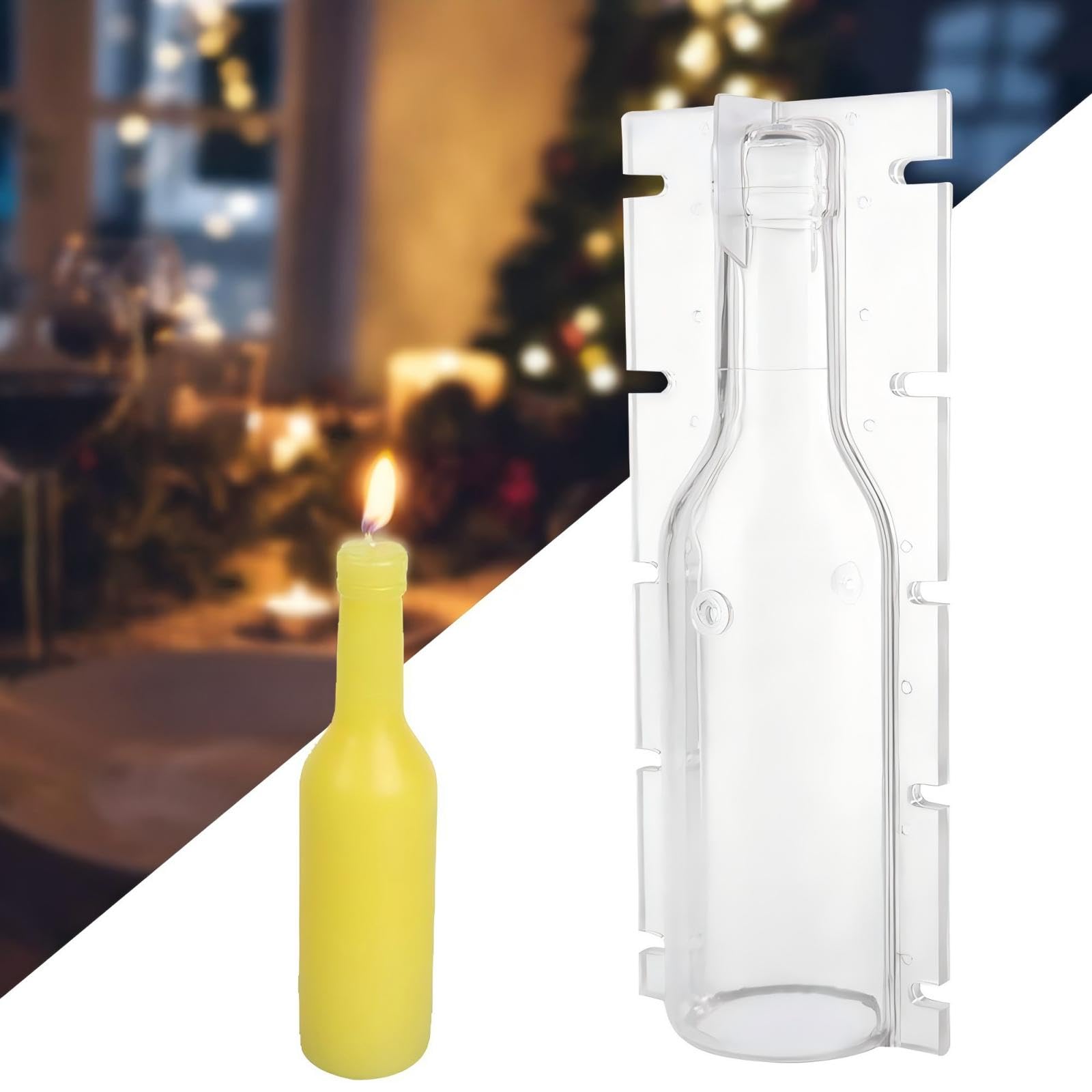 VIFER Candle Mold Plastic Candle Molds Clear Plastic Candle DIY Mold Bottle-Shaped Candle Mold