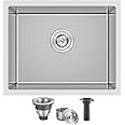TSIBOMU 22 Inch Kitchen Bar Sink Undermount, 304 Stainless Steel Handmade Single Bowl Undermount Kitchen Sink (Brushed) 22x18x9 inch