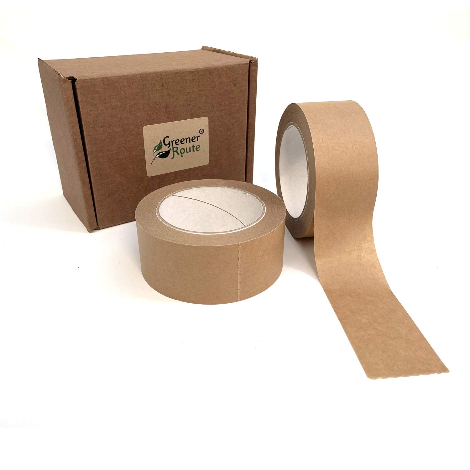 Greener Route Strong Packing Kraft Paper Tape 48mmx 50m - Eco Range Hotmelt Self-Adhesive Parcel Packaging Sealant - Recyclable… (2)