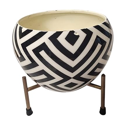 Nestroots Planter pots for home indoor Planter with metal Stand Flower Pot for Living Room outdoor home d