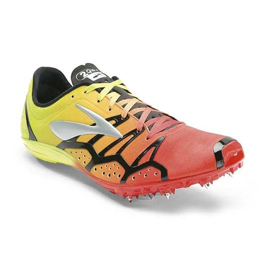 Brooks Men Qw-k 2 Spikeschuh / 100023 1D 385 Herren Sprintschuh Yellow/Orange/Red (US 5.5)