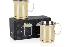 IRONABLE Stainless Steel Cocktail Cup, Easy to Keep Cold and Warm Cocktail Cup, Serve Wonderful Mixed Drinks 400ml for Home C