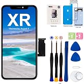 EFAITHFIX for iPhone XR Screen Replacement 6.1 inch LCD | 3D Touch FHD display digitizer for A1984,A2105,A2106,A2108, Frame Assembly, waterproof adhesive, repair tool, tempered glass