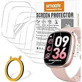 smaate Screen Protector Compatible with Banlvs Sanorum 1.83” G56 Smart Watch, Soft TPU, 6-pack, Full Coverage, Bubble Self-healing