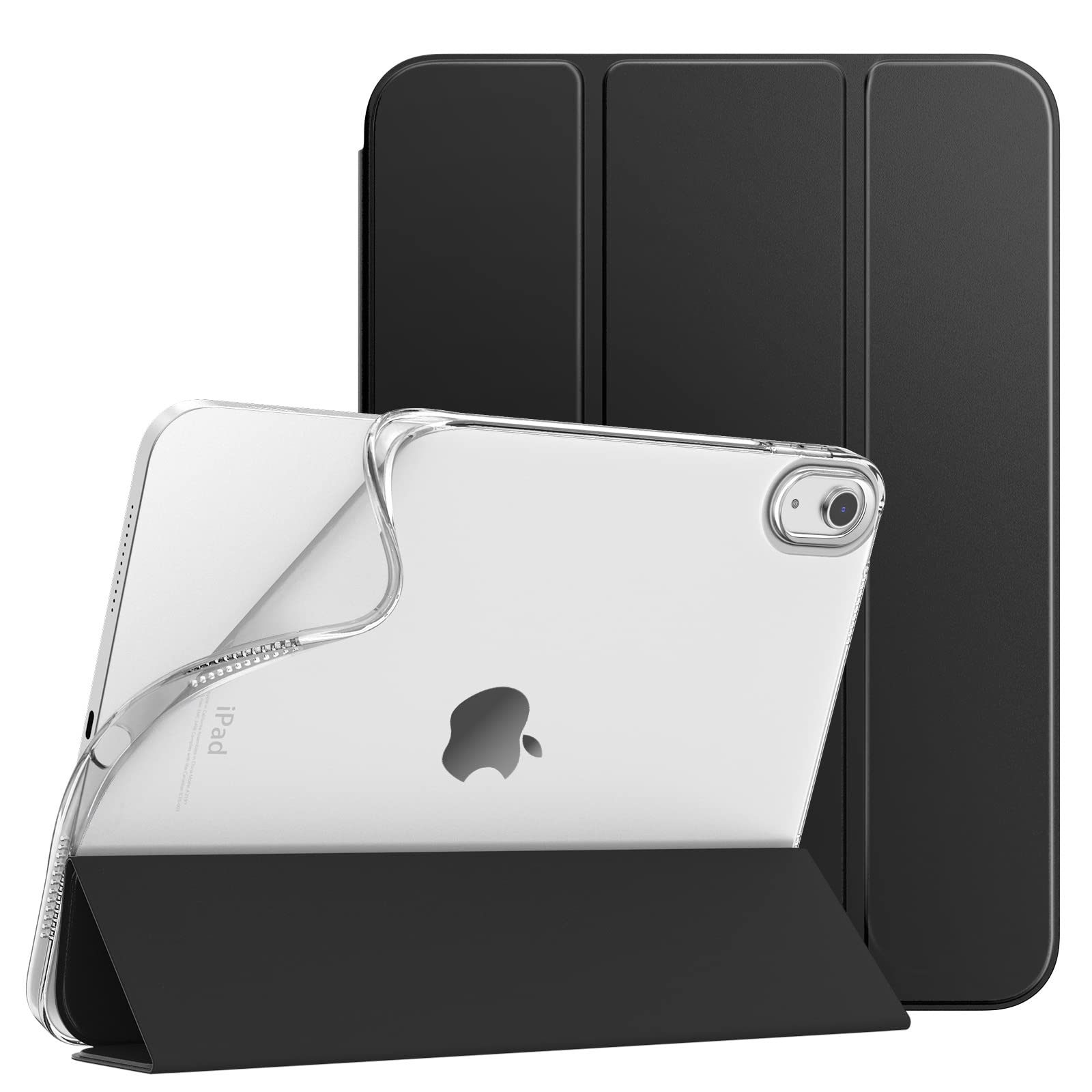 TiMOVO Case for iPad (A16) 11th Generation 11 Inch 2025, iPad 10th Generation Case 10.9 Inch 2022, Slim Soft TPU Translucent Frosted Back Cover for 11th/10th Gen, Auto Wake/Sleep - Black