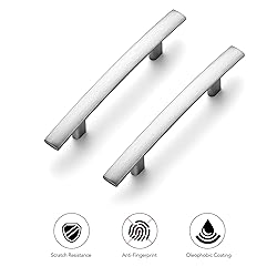 Ravinte 5-3/16 Inch Curved Cabinet Pulls Brushed