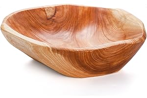 ZENFUN Wood Root Dish Bowl, 7.8''-9.5'' D Irregular Wooden Bowl Snack Dish, Handmade Serving Container for Candy, Bread, Snac