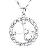 Cuoka Lilith Necklace 925 Sterling Silver Sigil of Lilith Pendant Pagan Wiccan Magic Mythology Amulet Jewelry Gifts for Women Friends