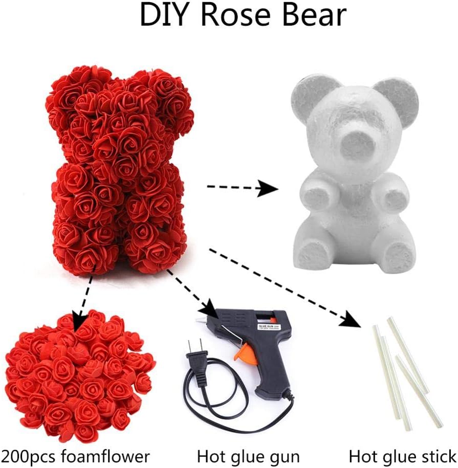 rose teddy bear diy
