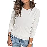 Arach&Cloz Women's Soft Knit Sweater Fall Dressy Casual Pullover Tops