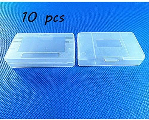 Laixing 10pcs Clear White Game Cartridge Case for Game Boy GBA SP
