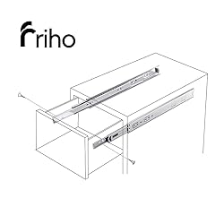 Friho 5 Pair of 22 Inch Hardware Ball Bearing Side