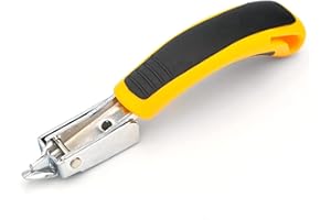 GEARLINTON Staple Remover Heavy Duty for Upholstery Staple Puller Lifter with Ergonomic Handle for Removing Nails in Furniture Carpet Floor Carton, Yellow
