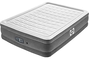 BESTWAY Sealy: AlwayzAire 18" Airbed - Queen - Built-in Comfort Pump, Inflatable Matress, USB Charge, Wave Beam Construction, Adjustable Firmness, Storage Bag