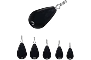 Reaction Tackle Tungsten Drop Shot Weights- Fishing Sinkers for Bass Fishing Dropshot Rig - Skinny Tungsten Dropshot Weight Size Stamped on All Weights for Freshwater or Saltwater Fish