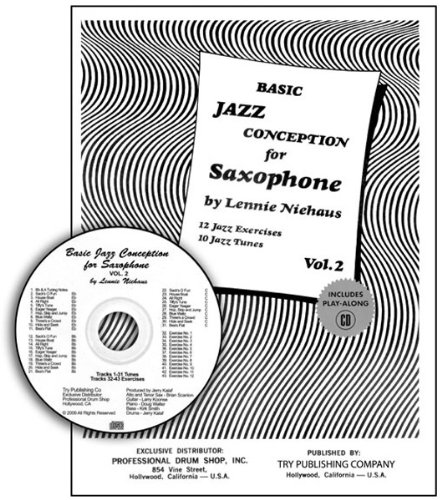 TRY1058 - Basic Jazz Conception for Saxophone Vol 2 - 12 Jazz Exercises 10 Jazz Tunes Book/CD