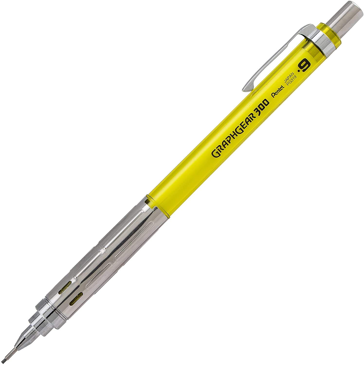 Pentel GraphGear 300 Mechanical Pencil 0.9mm Yellow Barrel